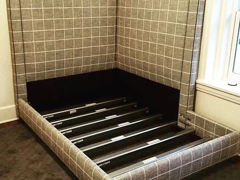 Custom upholstered bed by Forte