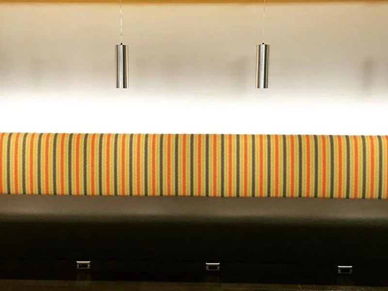 Custom commercial banquette by Forte